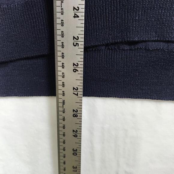 LL Bean V Neck Sweater 100% Wool Blue Size XL - Picture 8 of 10